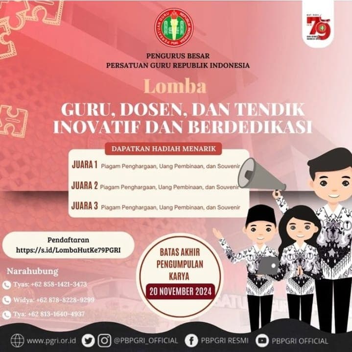 Hasil Seleksi Lomba Guru Inovatif Tingkat PGRI DIY 2024